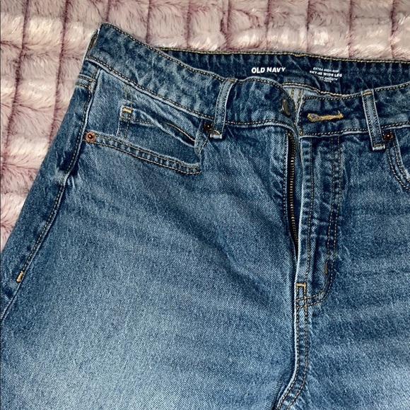 Old Navy Blue Flare Wide Leg Jeans Timeless Style - Picture 4 of 16